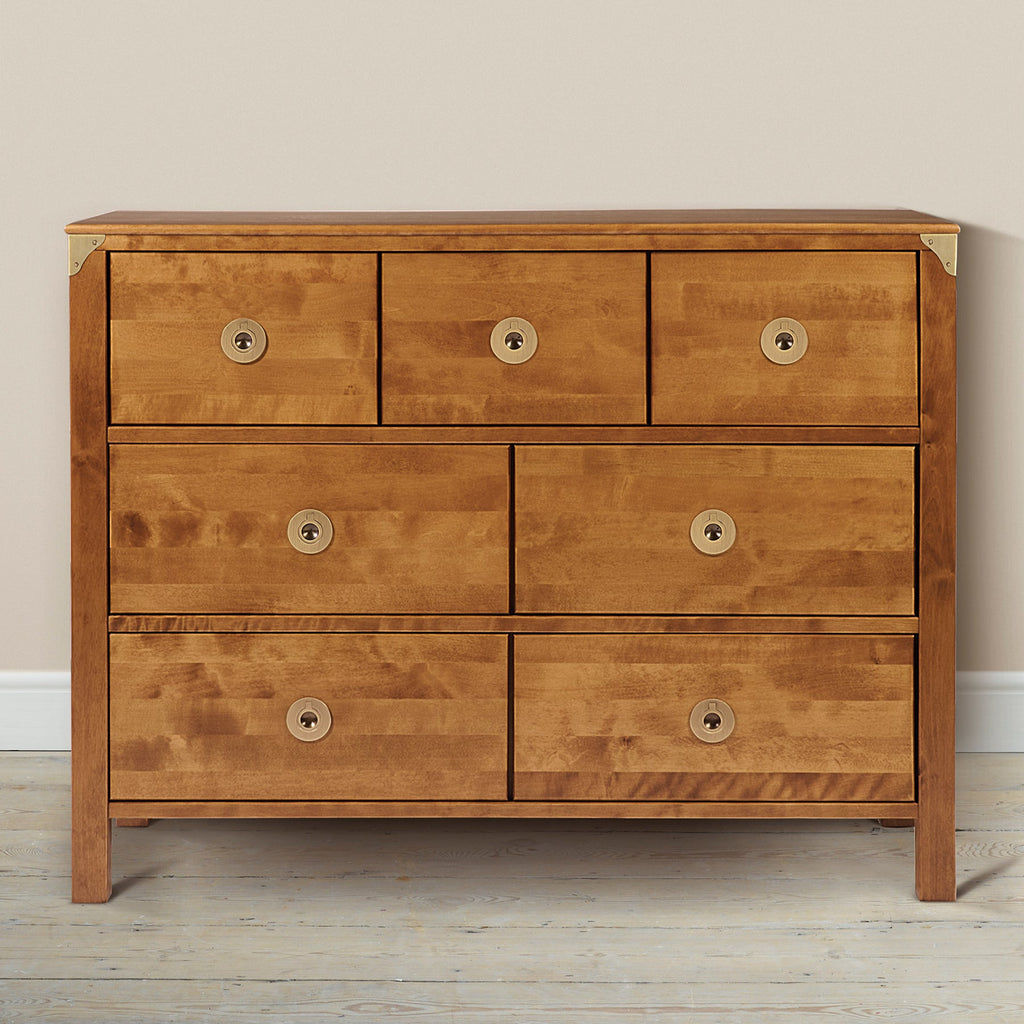 LAURA ASHLEY Balmoral 7-Drawer Honey Chest of Drawers in Birch 2