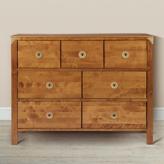LAURA ASHLEY Balmoral 7-Drawer Honey Chest of Drawers in Birch 2