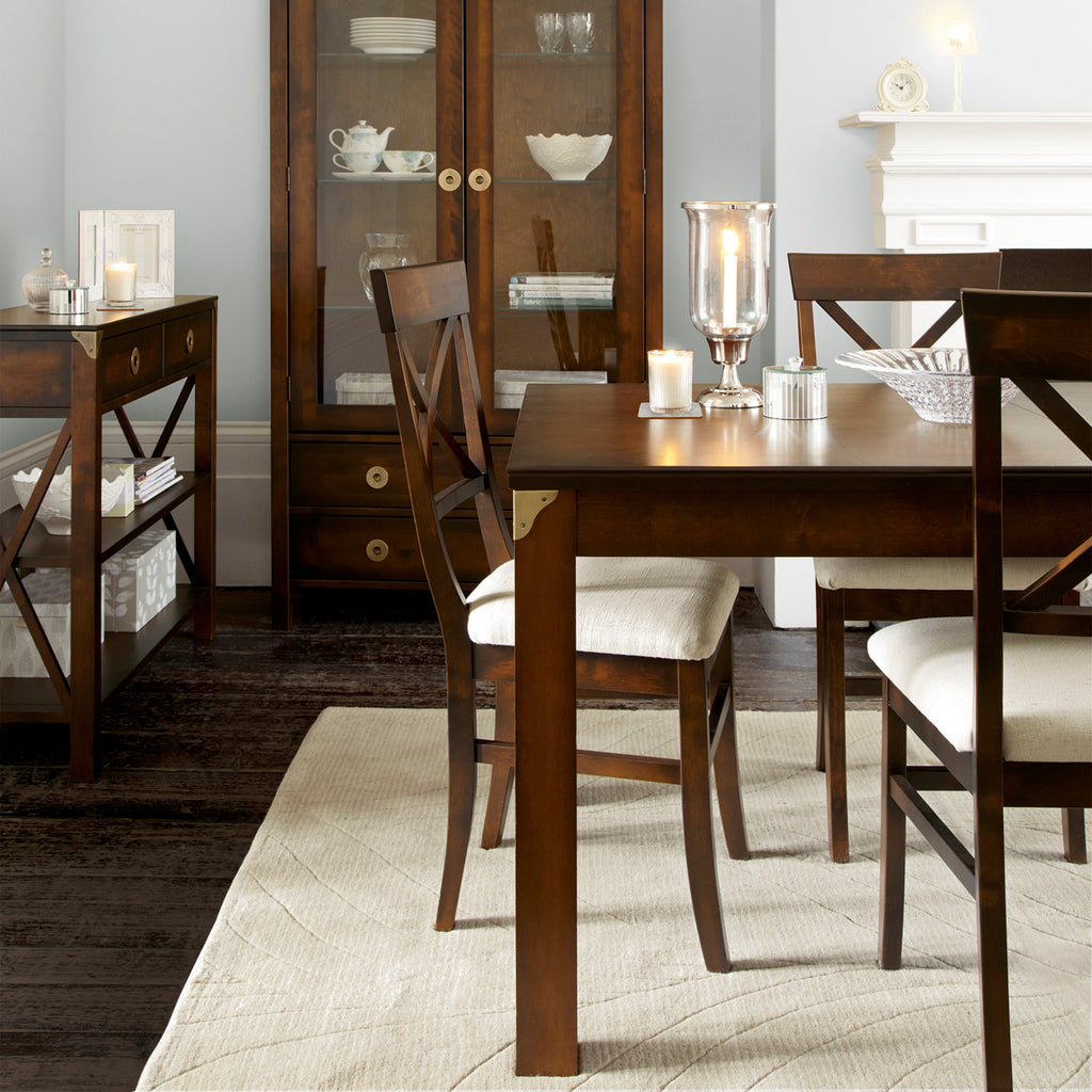 LAURA ASHLEY Balmoral Dark Chestnut Extending Dining Table in Birch