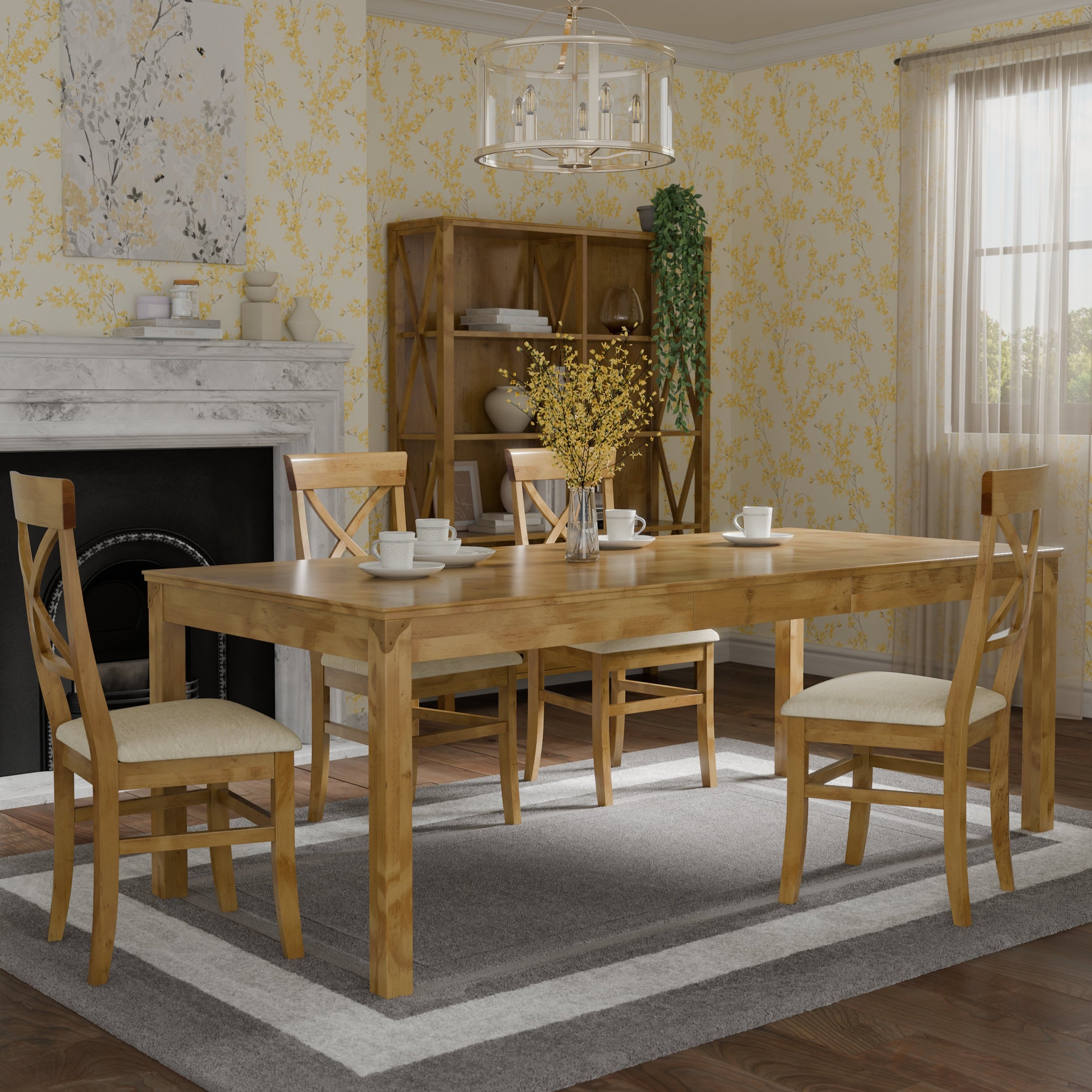 LAURA ASHLEY Balmoral Honey Extending Dining Table in Birch