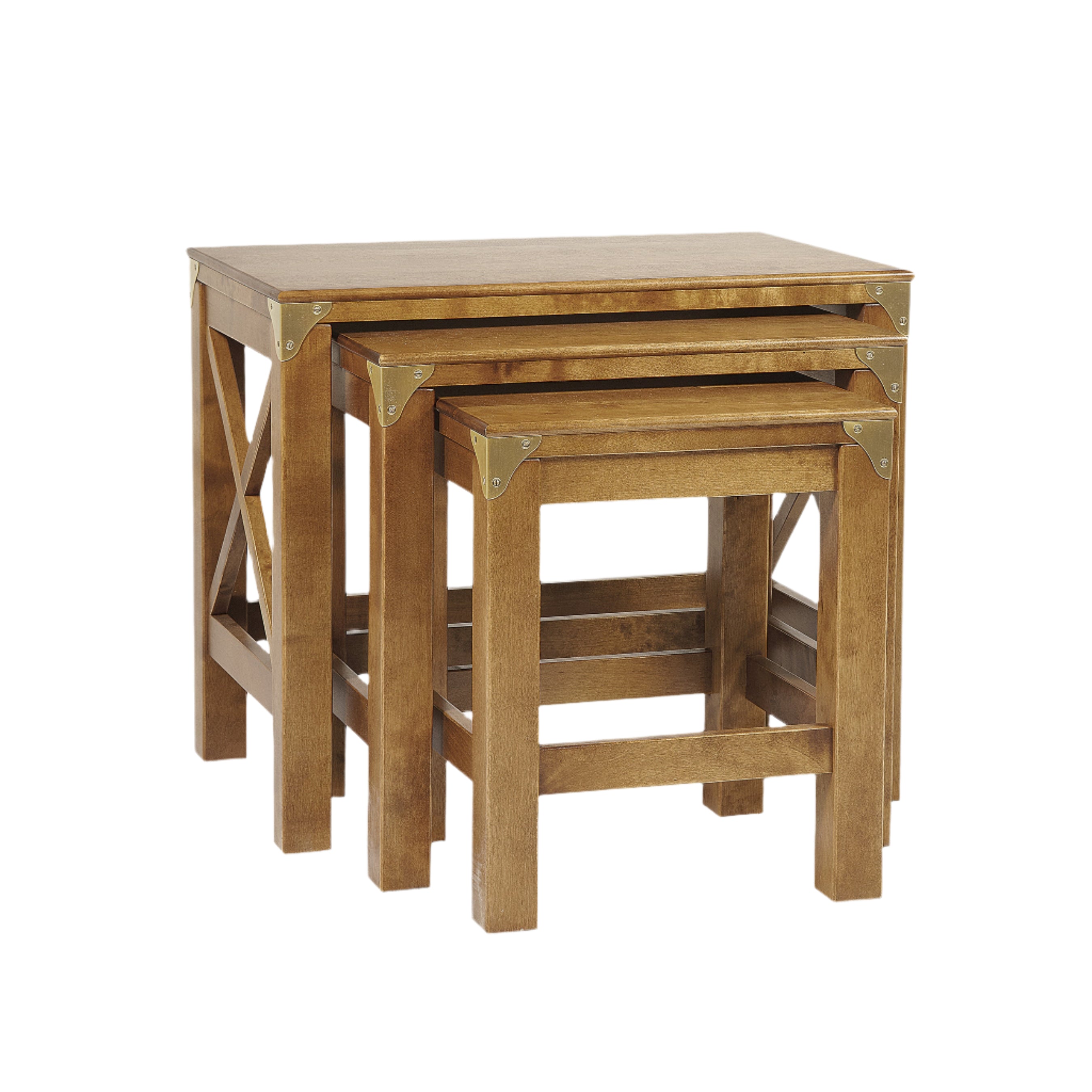LAURA ASHLEY Balmoral Nest of 3 Tables, Honey, in Birch