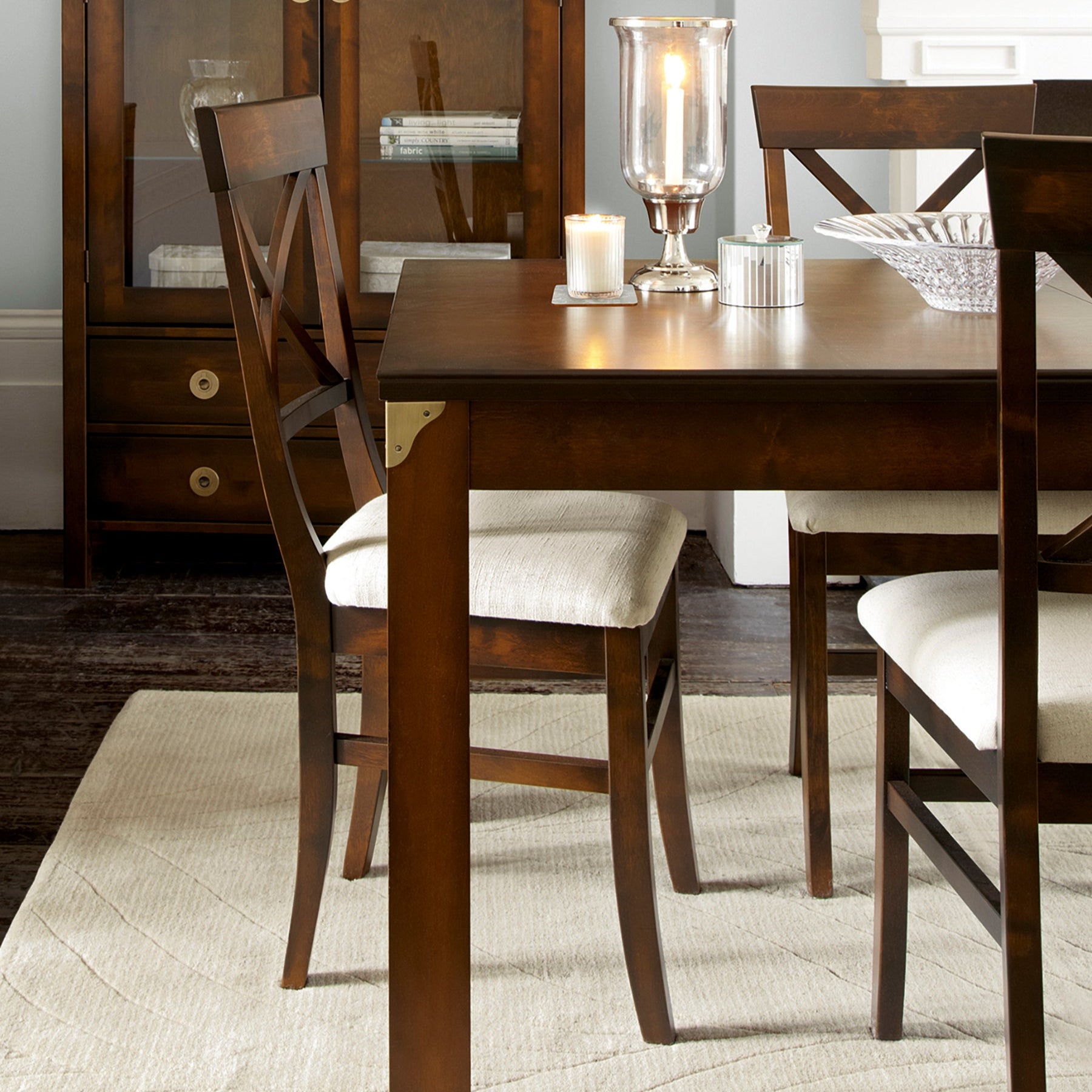 LAURA ASHLEY Balmoral Pair of Dark Chestnut Dining Chairs in Birch