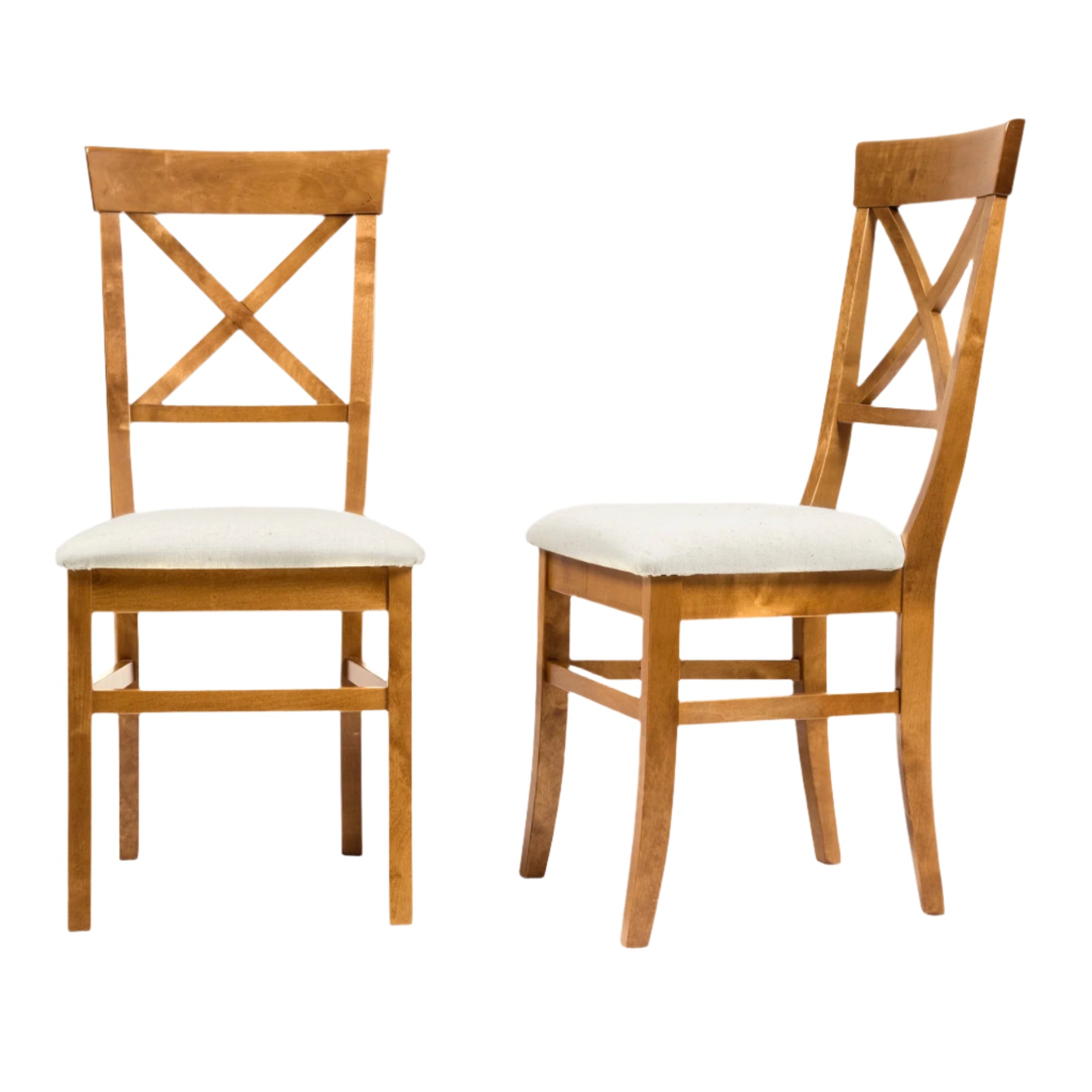 LAURA ASHLEY Balmoral Pair of Honey Dining Chairs in Birch