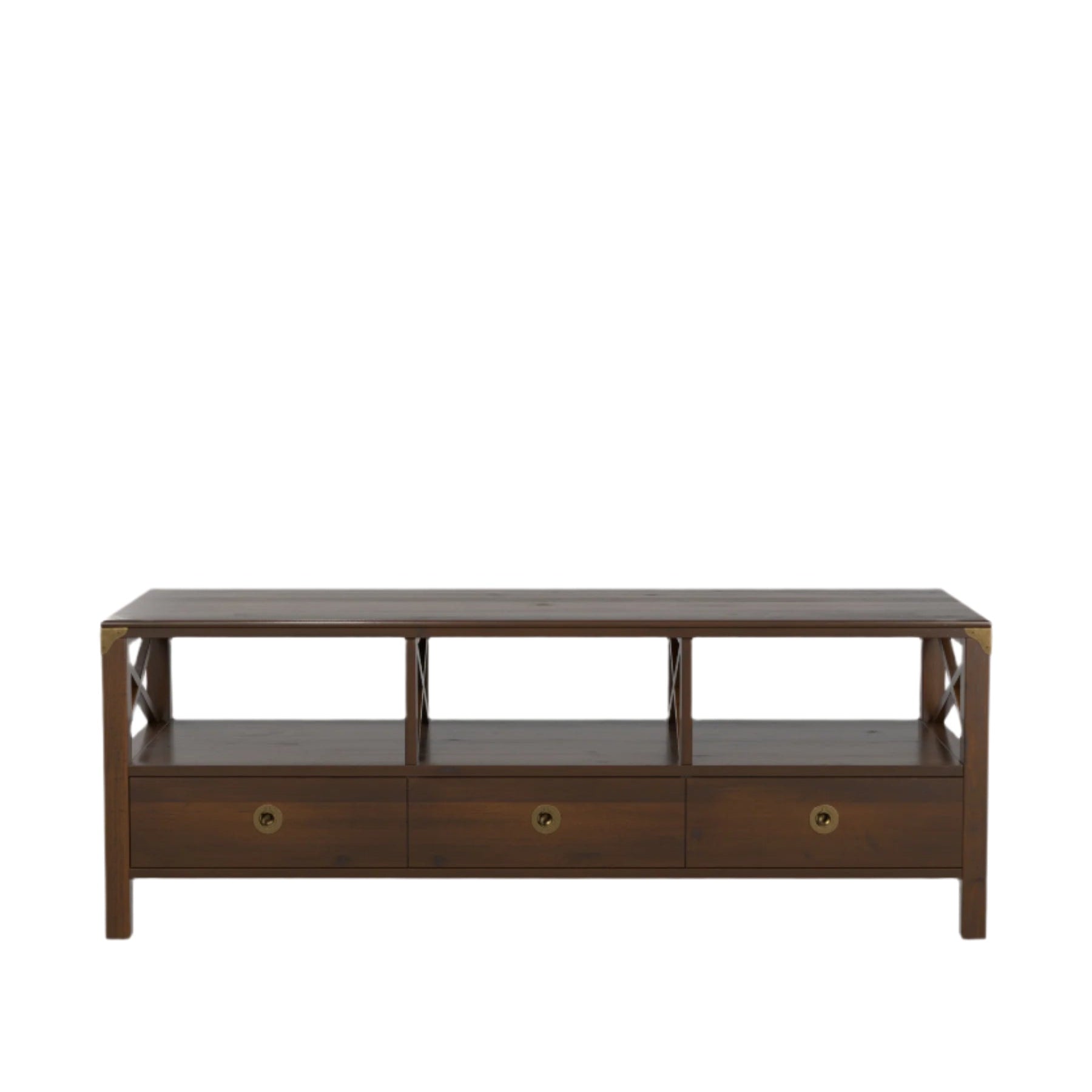 LAURA ASHLEY Balmoral Wide Dark Chestnut TV Unit in Birch