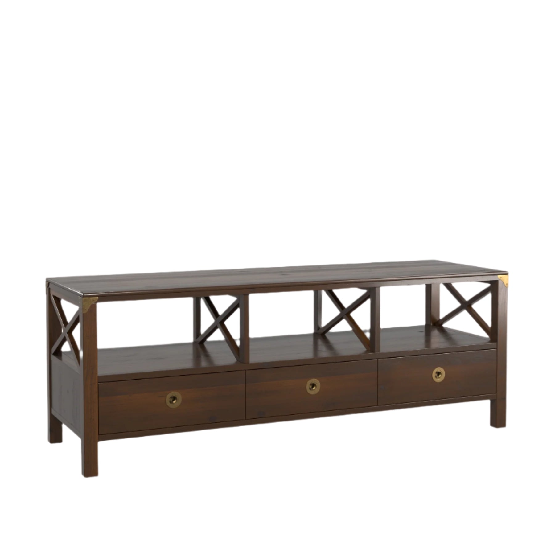 LAURA ASHLEY Balmoral Wide Dark Chestnut TV Unit in Birch