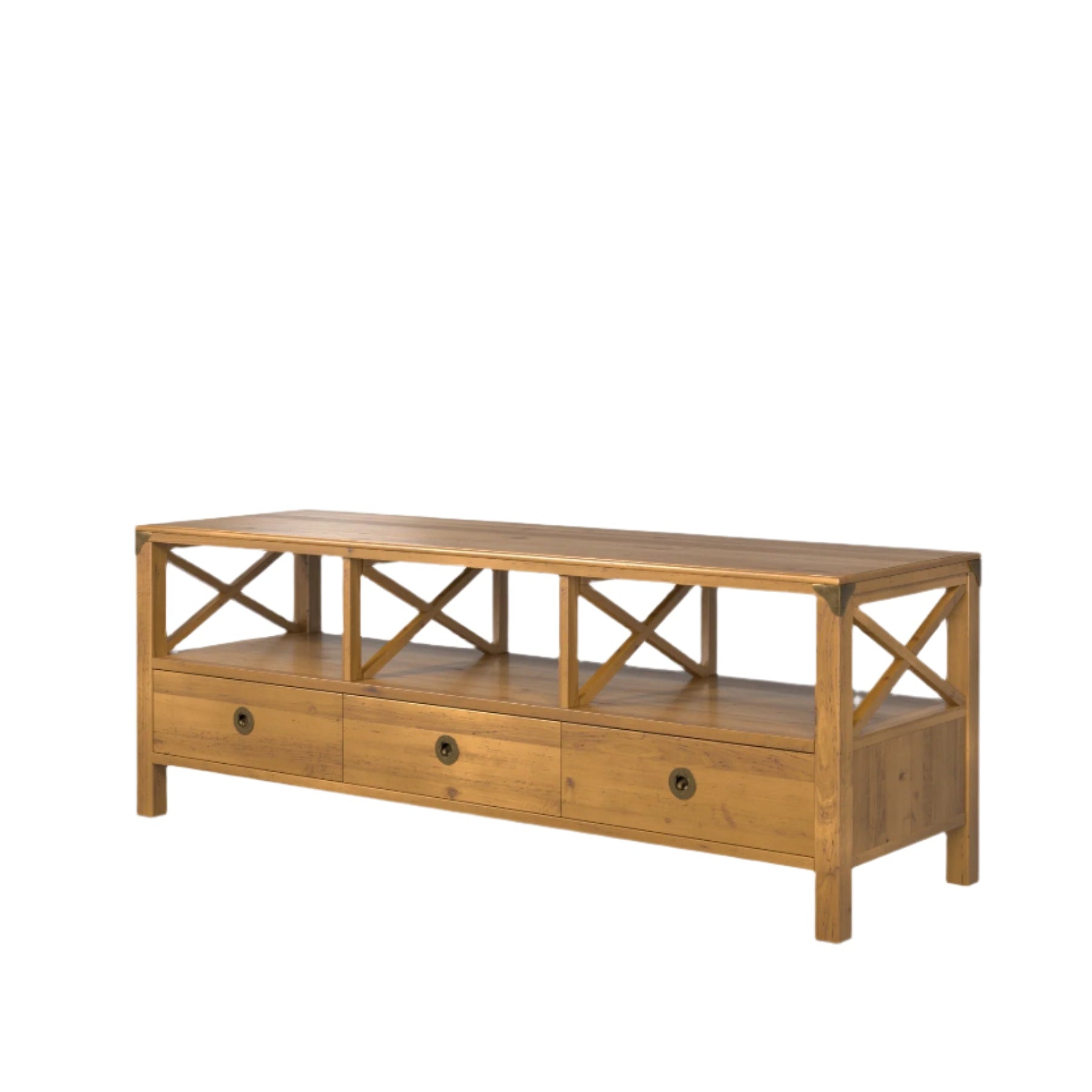 LAURA ASHLEY Balmoral Wide Honey TV Unit in Birch