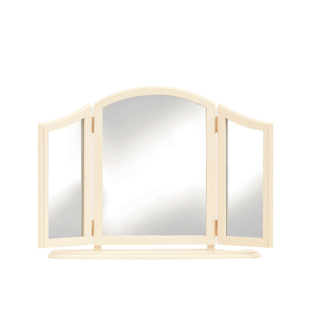 LAURA ASHLEY Clifton Ivory Dressing Table Mirror in Solid Wood, 80 x 57 x 17 cm