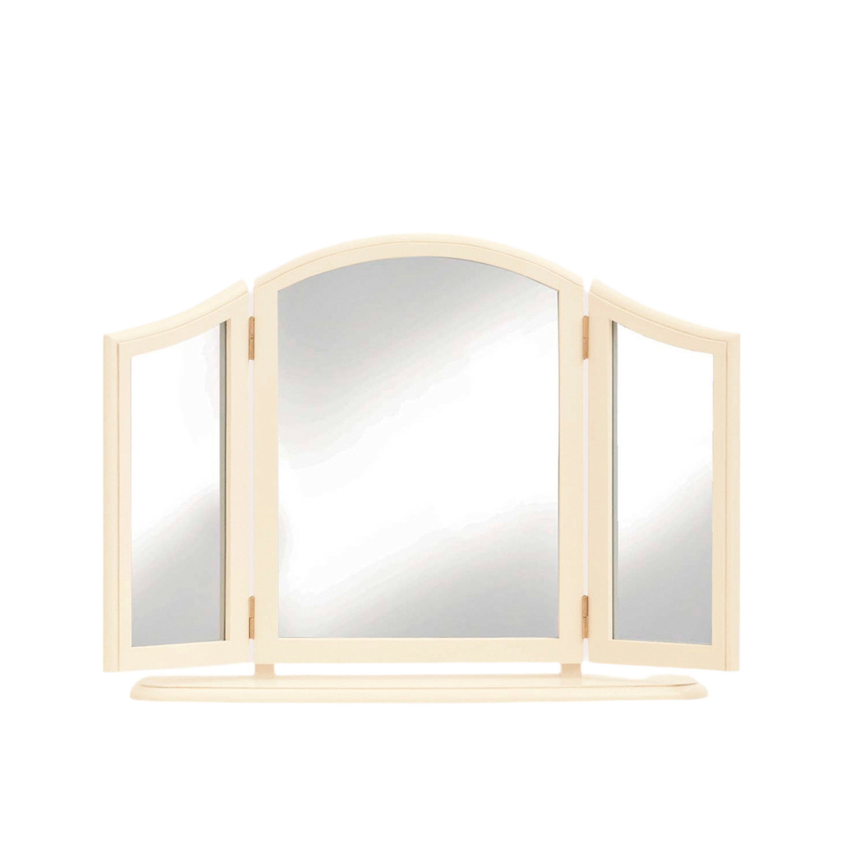 LAURA ASHLEY Clifton Ivory Dressing Table Mirror in Solid Wood, 80 x 57 x 17 cm