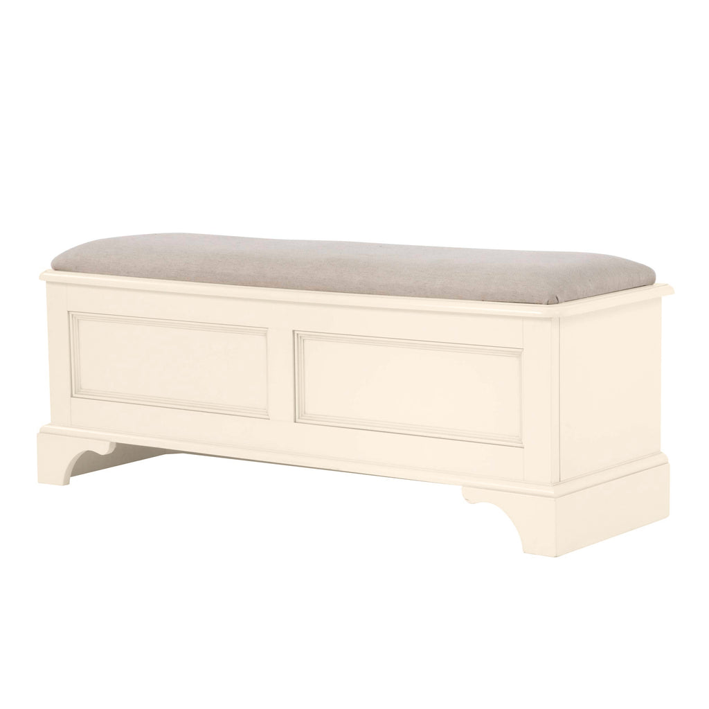 LAURA ASHLEY Clifton Solid Wood Blanket Box in Ivory 3
