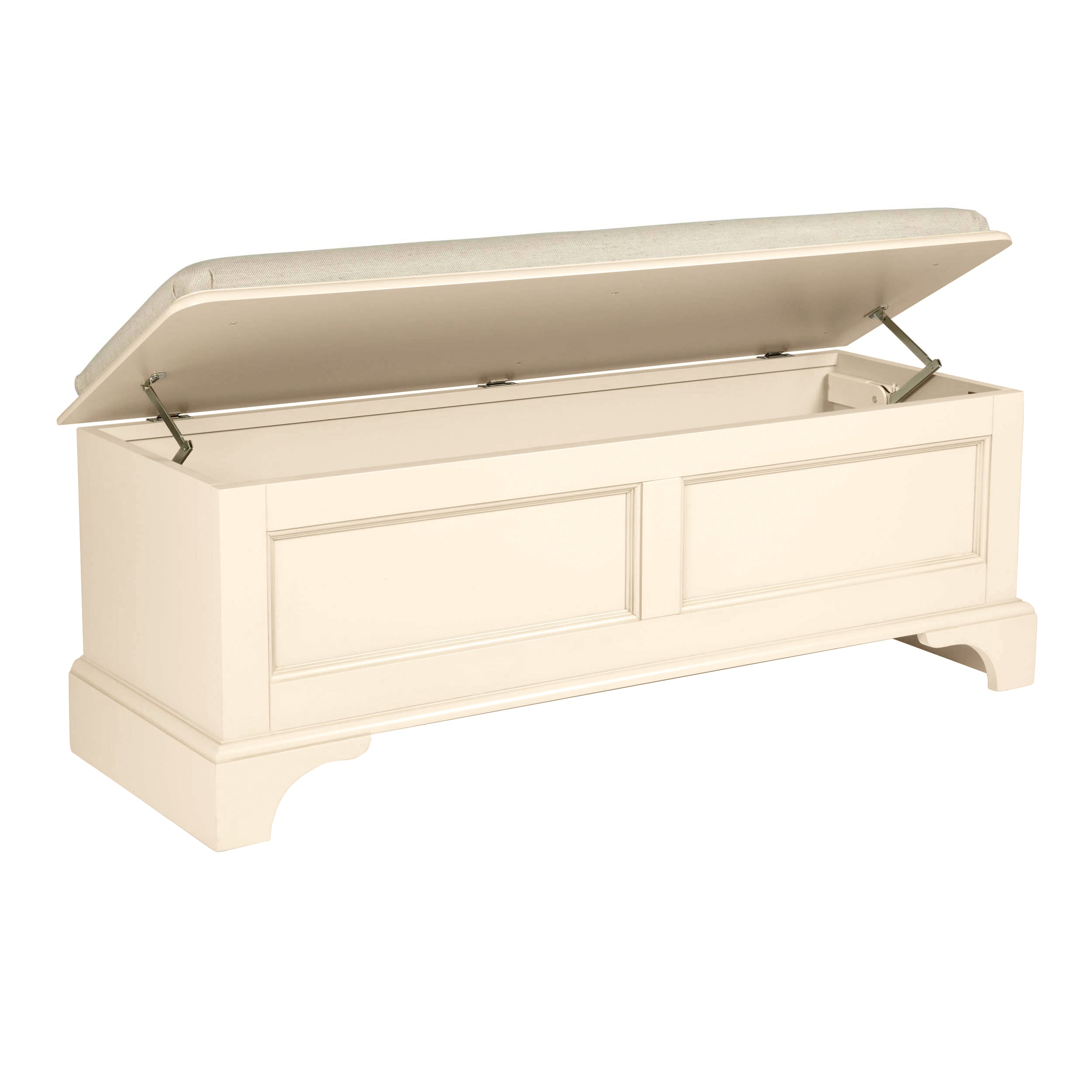 LAURA ASHLEY Clifton Solid Wood Blanket Box in Ivory 4