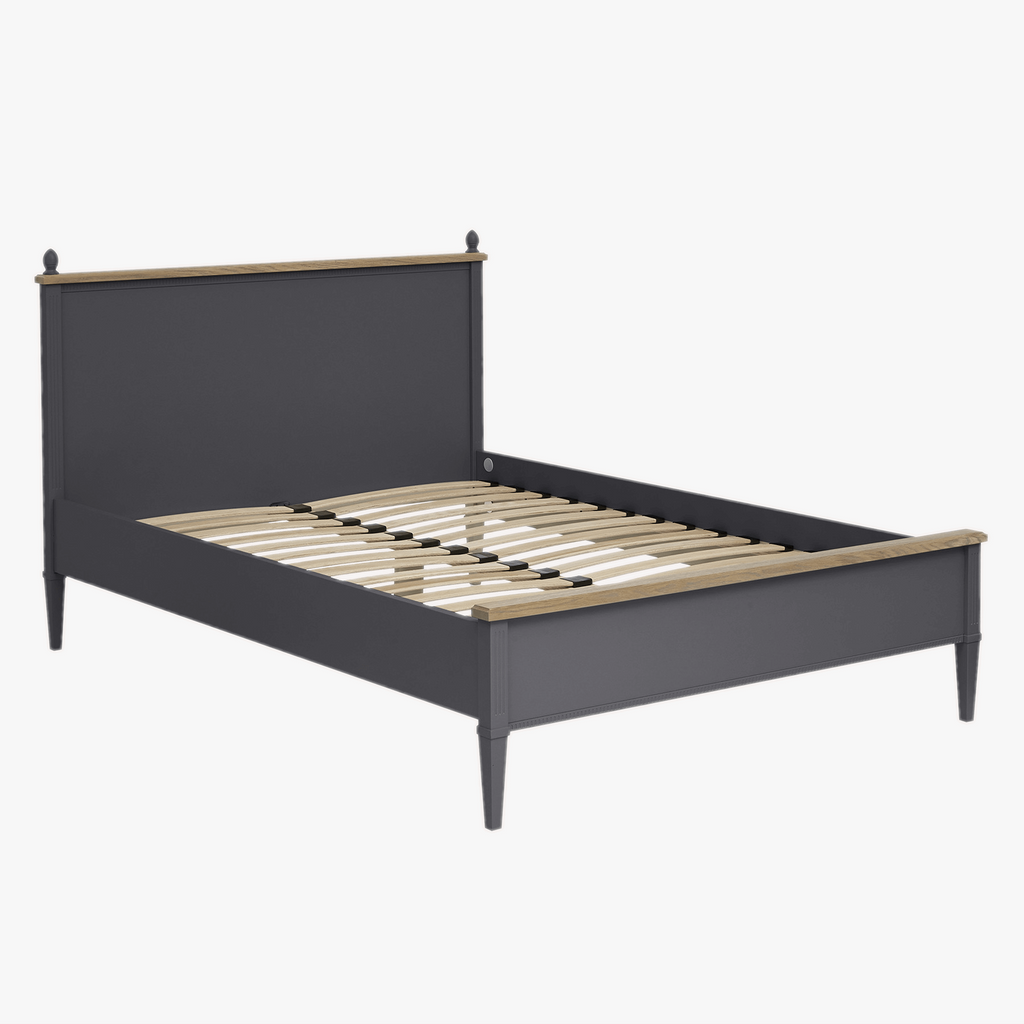 LAURA ASHLEY Eleanor | KING SIZE Bed Frame | Charcoal and Oak