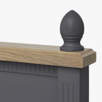 LAURA ASHLEY Eleanor | KING SIZE Bed Frame | Charcoal and Oak