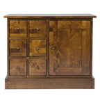 LAURA ASHLEY Garrat 1-Door 6-Drawer Sideboard, Dark Chestnut, Solid Birch, 87 x 70 x 43 cm