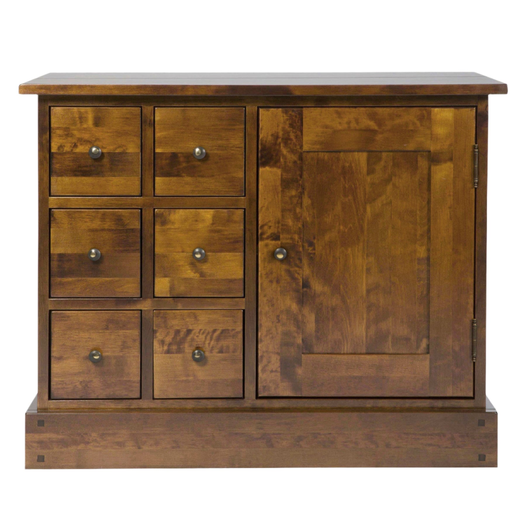 LAURA ASHLEY Garrat 1-Door 6-Drawer Sideboard, Dark Chestnut, Solid Birch, 87 x 70 x 43 cm