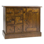 LAURA ASHLEY Garrat 1-Door 6-Drawer Sideboard, Dark Chestnut, Solid Birch, 87 x 70 x 43 cm