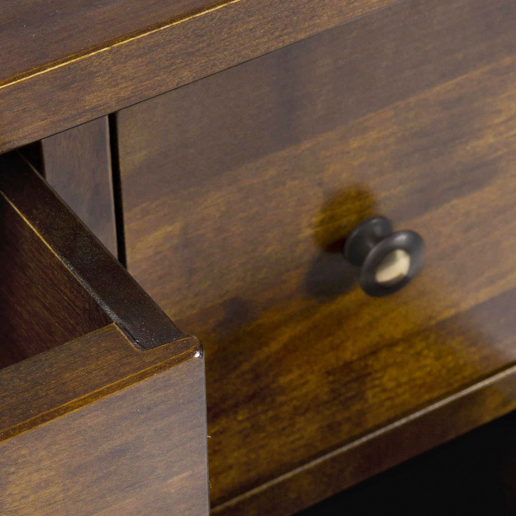 LAURA ASHLEY Garrat 1-Door 6-Drawer Sideboard, Dark Chestnut, Solid Birch, 87 x 70 x 43 cm
