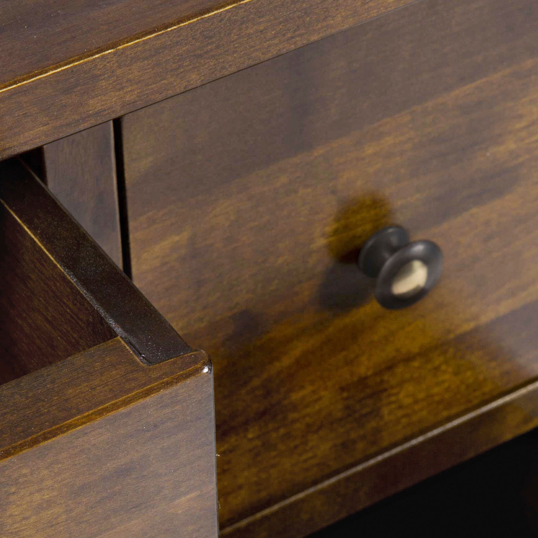 LAURA ASHLEY Garrat 1-Door 6-Drawer Sideboard, Dark Chestnut, Solid Birch, 87 x 70 x 43 cm