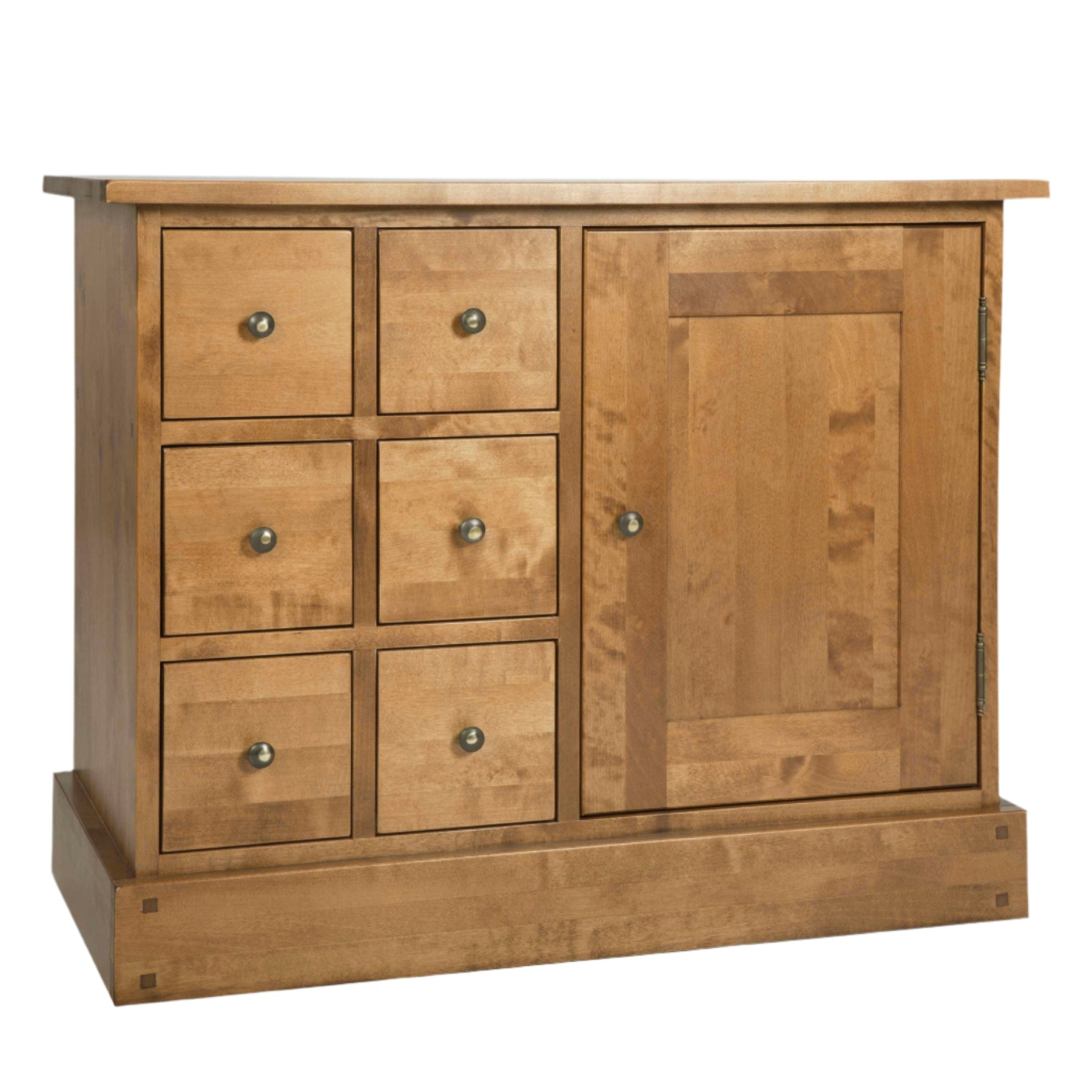 LAURA ASHLEY Garrat 1-Door 6-Drawer Sideboard, Honey, Solid Birch, 87 x 70 x 43 cm