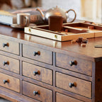 LAURA ASHLEY Garrat | 12-Drawer Coffee Table | Dark Chestnut | Birch