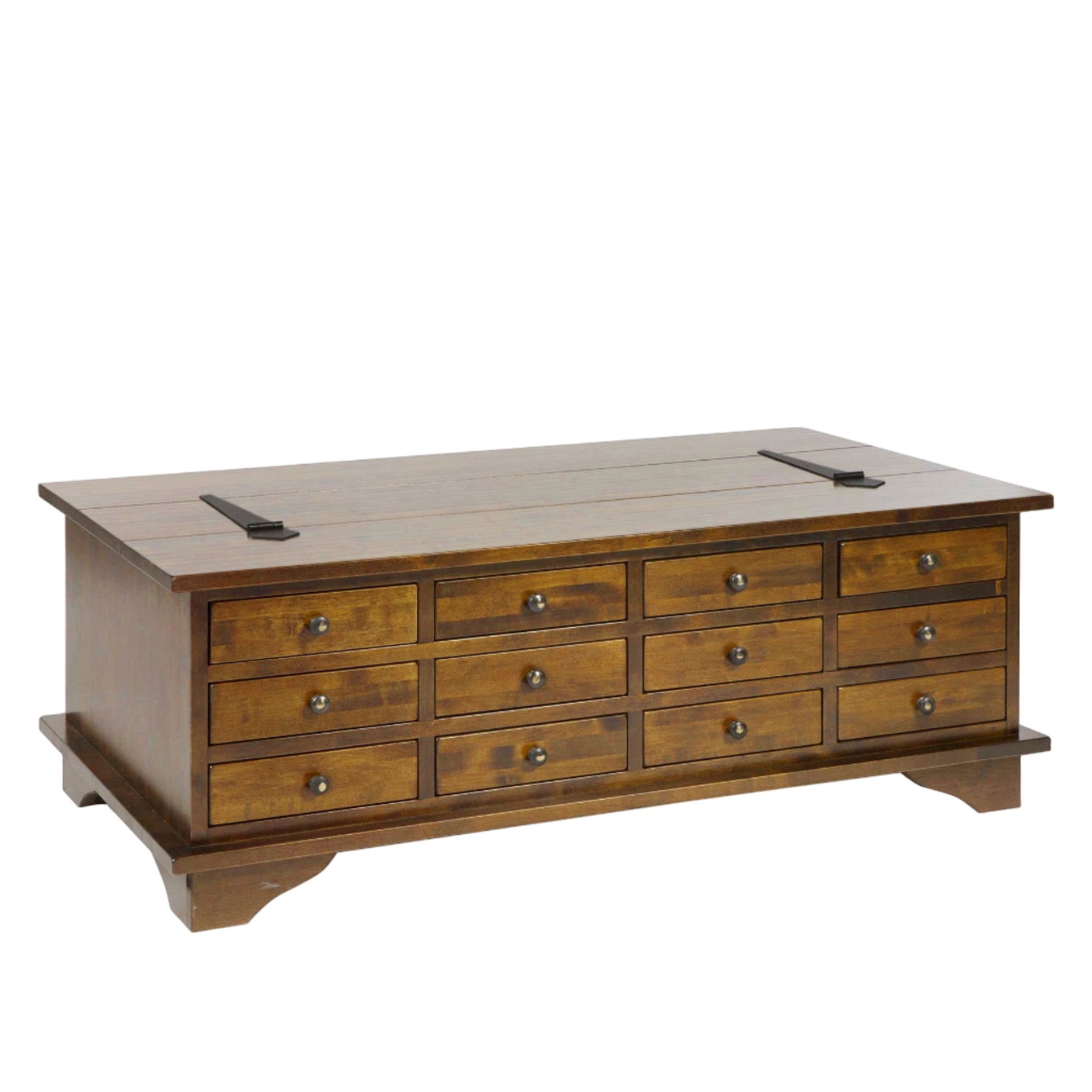 LAURA ASHLEY Garrat | 12-Drawer Coffee Table | Dark Chestnut | Birch