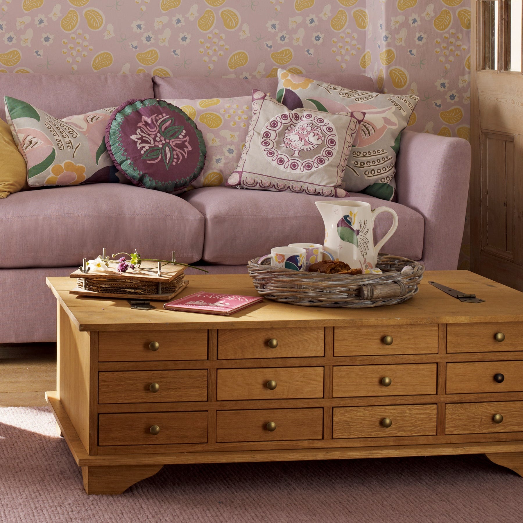 LAURA ASHLEY Garrat | 12-Drawer Coffee Table | Honey | Birch