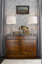 LAURA ASHLEY Garrat 2-Door 2-Drawer Dark Chestnut Sideboard in Solid Birch