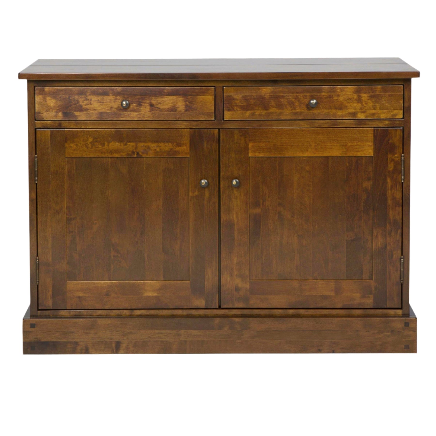 LAURA ASHLEY Garrat 2-Door 2-Drawer Dark Chestnut Sideboard in Solid Birch