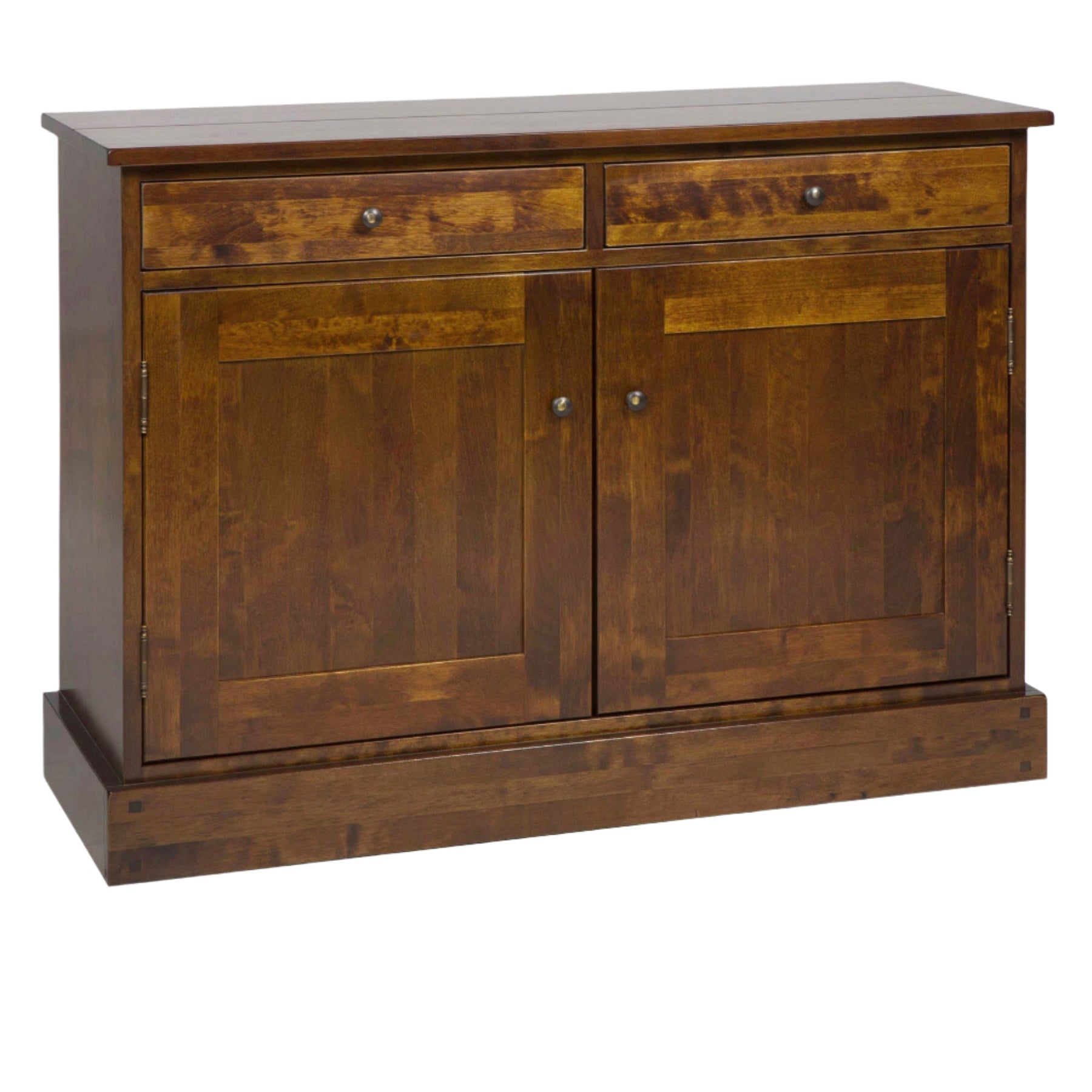 LAURA ASHLEY Garrat 2-Door 2-Drawer Dark Chestnut Sideboard in Solid Birch