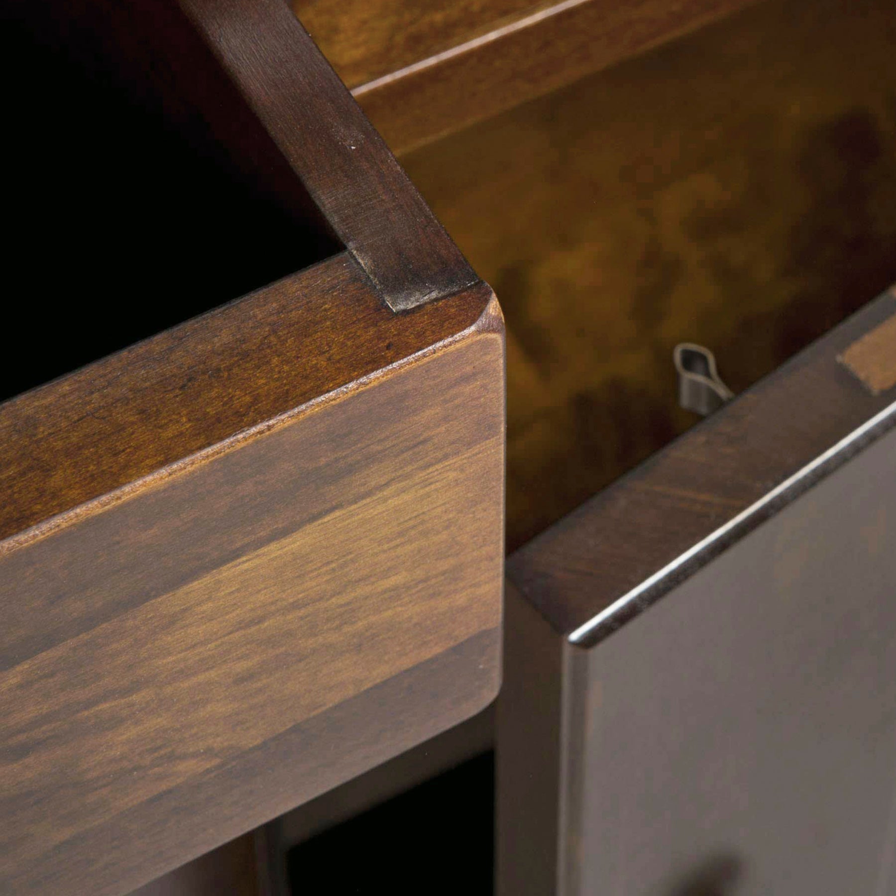 LAURA ASHLEY Garrat 2-Door 2-Drawer Dark Chestnut Sideboard in Solid Birch