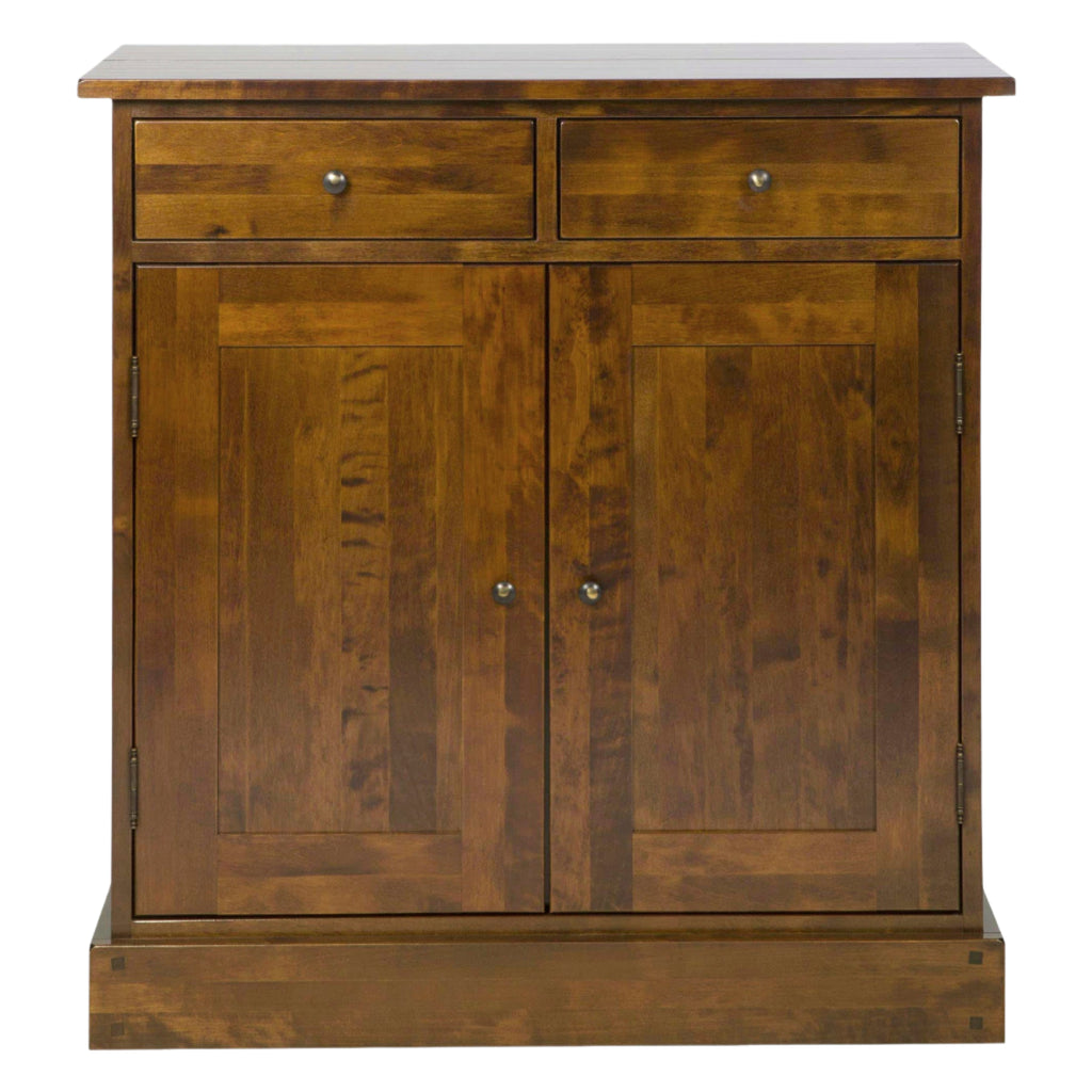 LAURA ASHLEY Garrat 2-Door 2-Drawer Narrow Sideboard, Dark Chestnut, Solid Birch, 95 x 90 x 43 cm
