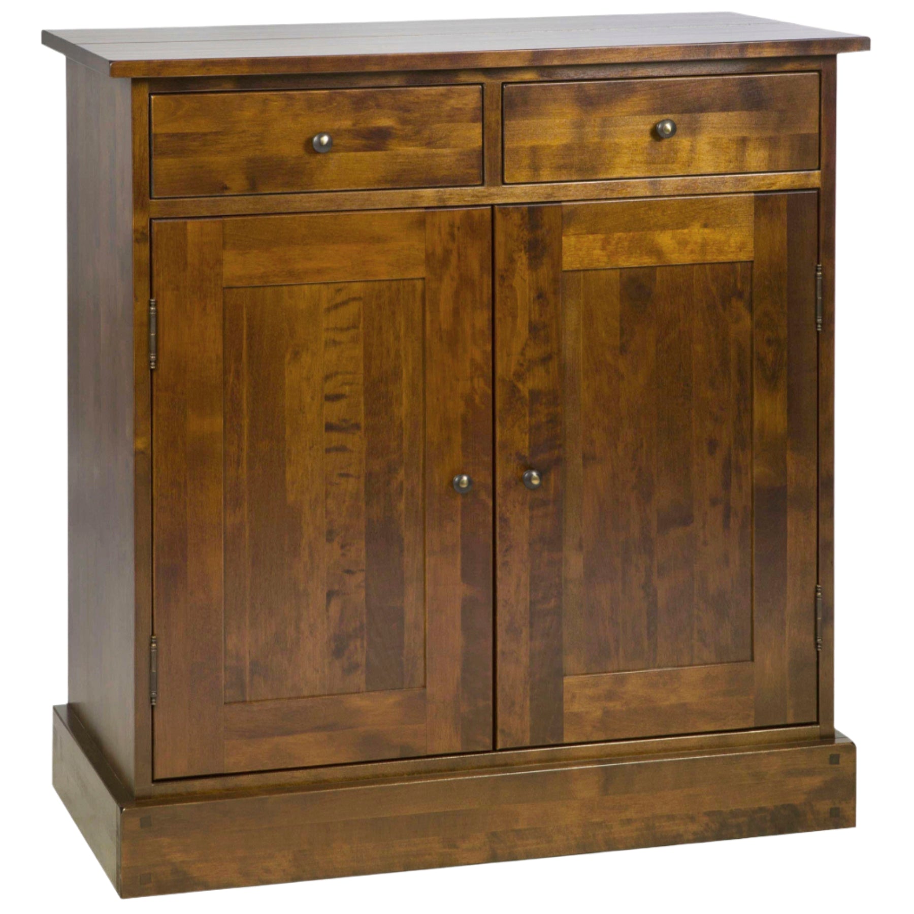 LAURA ASHLEY Garrat 2-Door 2-Drawer Narrow Sideboard, Dark Chestnut, Solid Birch, 95 x 90 x 43 cm