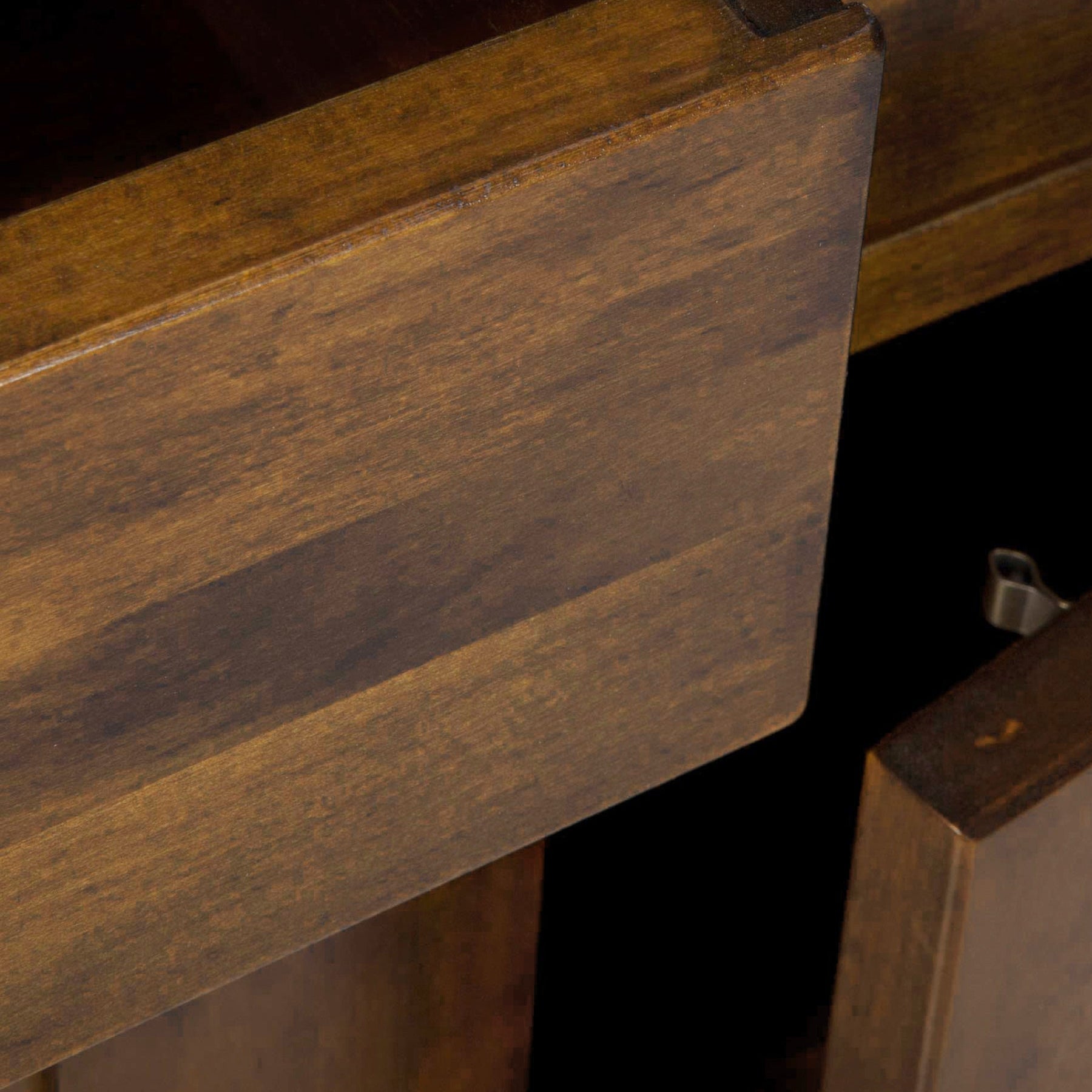 LAURA ASHLEY Garrat 2-Door 2-Drawer Narrow Sideboard, Dark Chestnut, Solid Birch, 95 x 90 x 43 cm