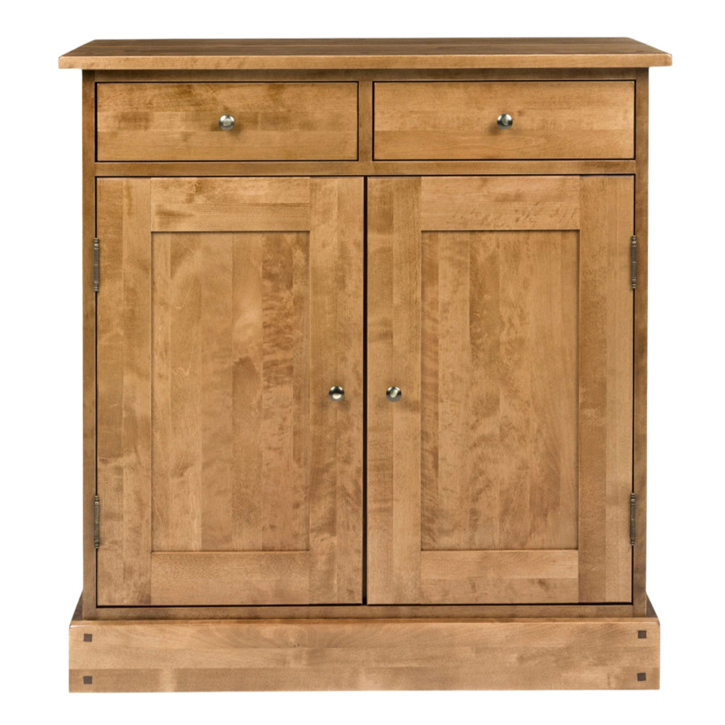 LAURA ASHLEY Garrat 2-Door 2-Drawer Narrow Sideboard, Honey, Solid Birch, 95 x 90 x 43 cm