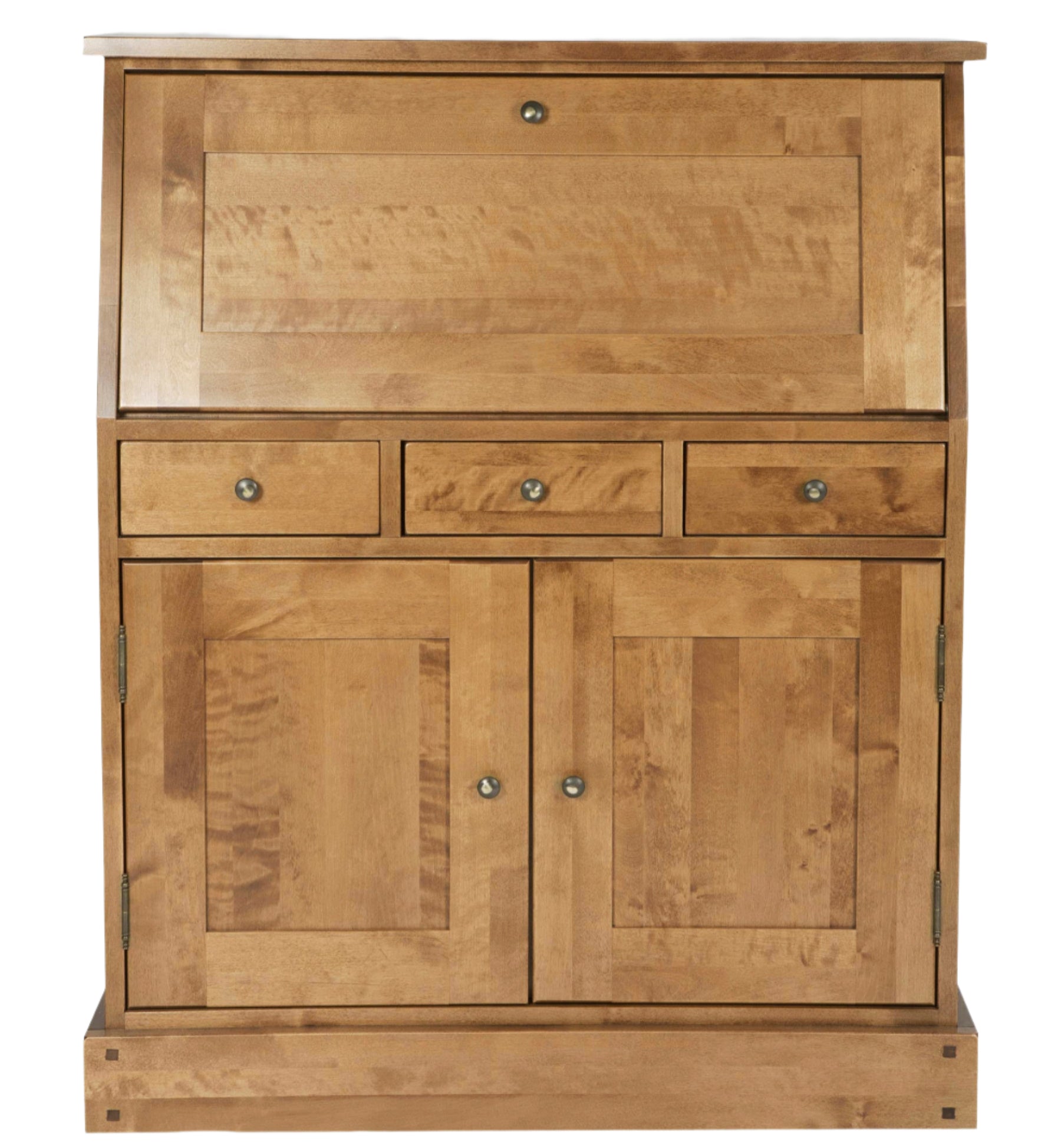 LAURA ASHLEY Garrat 2-Door 3-Drawer Honey Bureau in Solid Birch