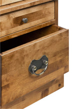 LAURA ASHLEY Garrat 2-Door 4-Drawer Honey Display Cabinet in Solid Birch