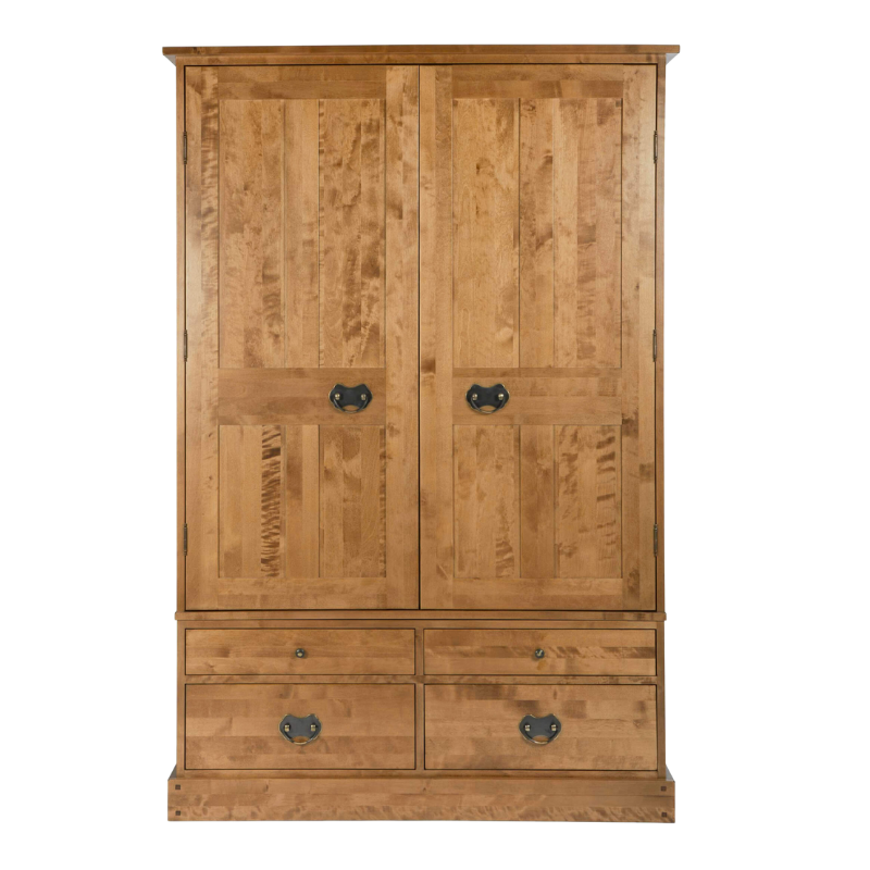 LAURA ASHLEY Garrat | 2-Door 4-Drawer Wardrobe | Honey | Birch