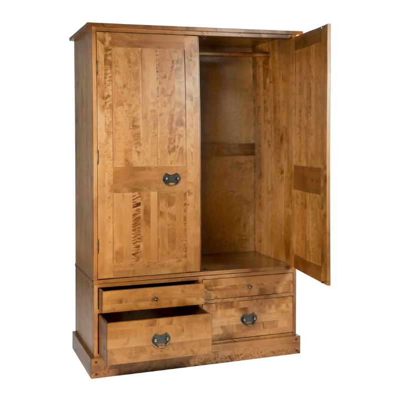 LAURA ASHLEY Garrat | 2-Door 4-Drawer Wardrobe | Honey | Birch