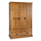 LAURA ASHLEY Garrat | 2-Door 4-Drawer Wardrobe | Honey | BirchLAURA ASHLEY Garrat | 2-Door 4-Drawer Wardrobe | Honey | Birch