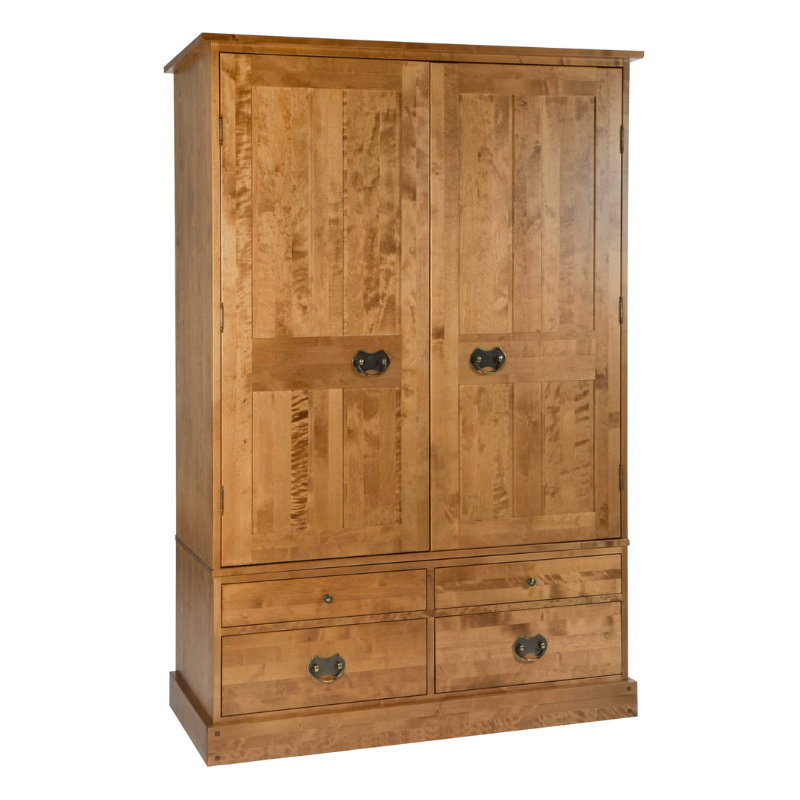 LAURA ASHLEY Garrat | 2-Door 4-Drawer Wardrobe | Honey | BirchLAURA ASHLEY Garrat | 2-Door 4-Drawer Wardrobe | Honey | Birch