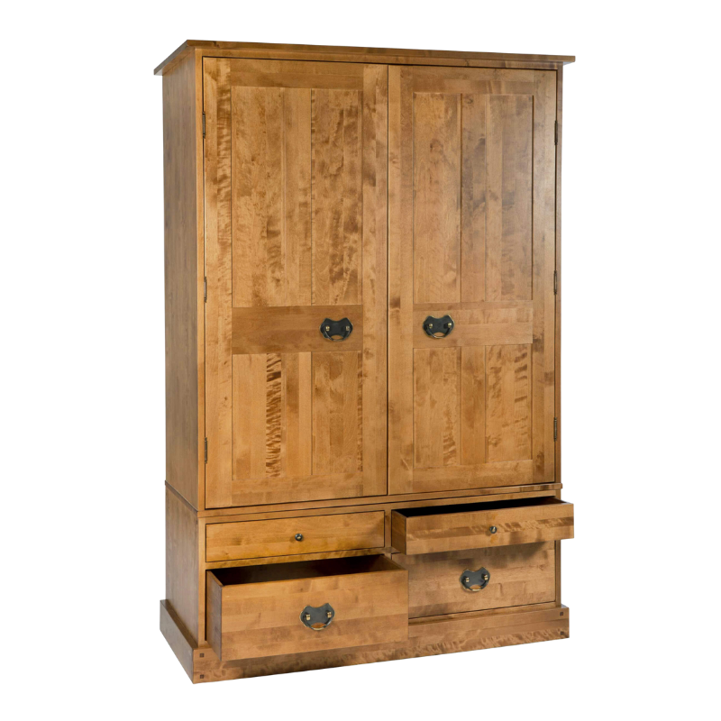 LAURA ASHLEY Garrat | 2-Door 4-Drawer Wardrobe | Honey | Birch