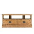 LAURA ASHLEY Garrat 2-Drawer Honey Corner TV Unit in Solid Birch