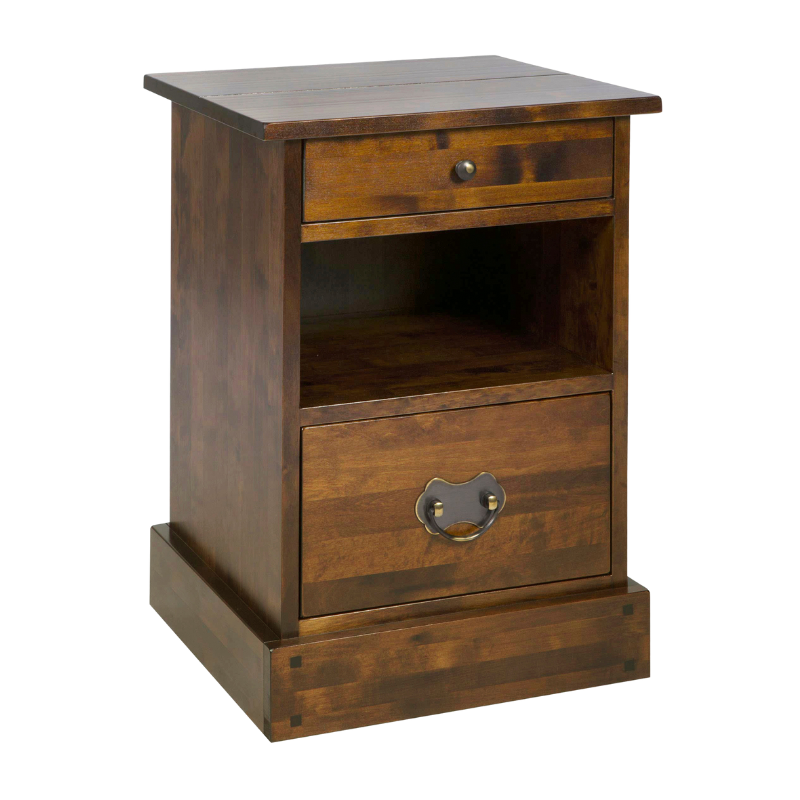 LAURA ASHLEY Garrat | 2-Drawer Side Table | Dark Chestnut | Birch