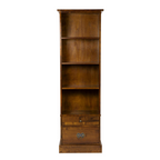 LAURA ASHLEY Garrat | 2-Drawer Single Bookcase | Dark Chestnut | Birch
