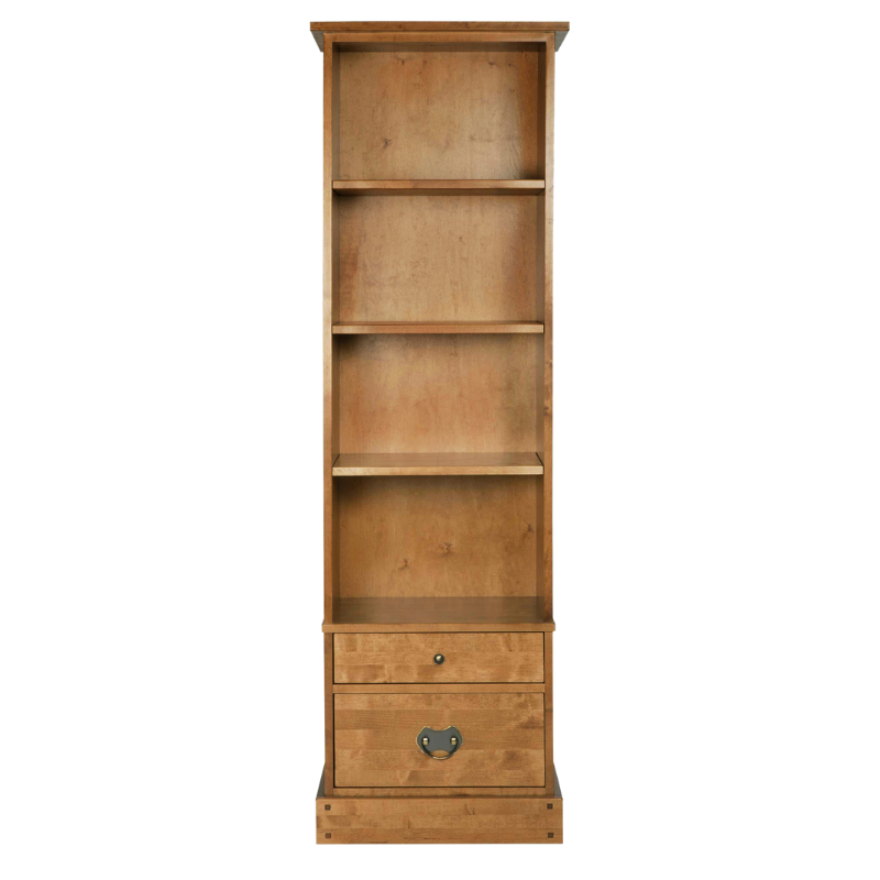 LAURA ASHLEY Garrat | 2-Drawer Single Bookcase | Honey | Birch