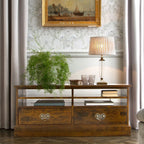 LAURA ASHLEY Garrat | 2-Drawer TV Unit | Dark Chestnut | Birch