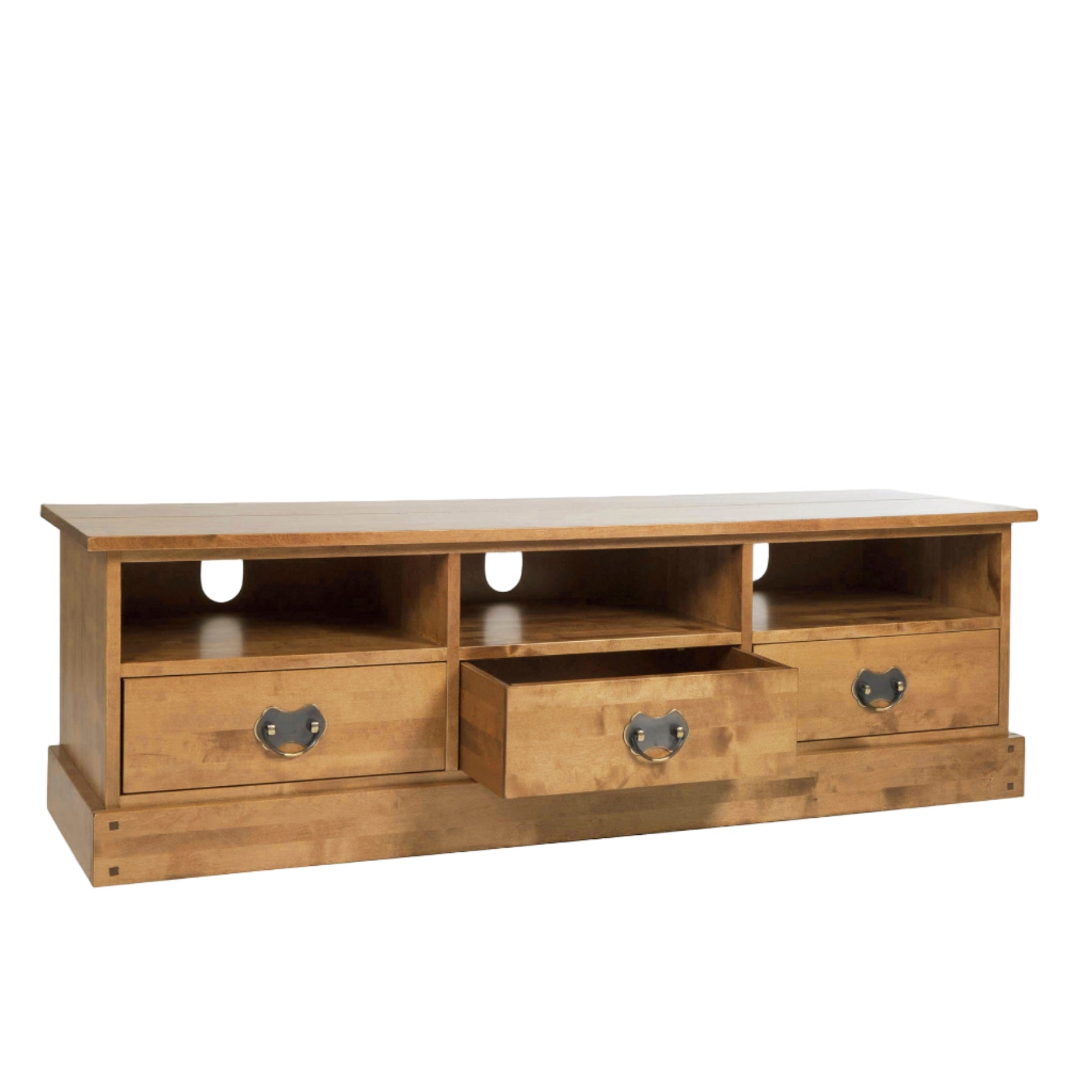 LAURA ASHLEY Garrat | 3-Drawer Wide TV Unit | Honey | Birch