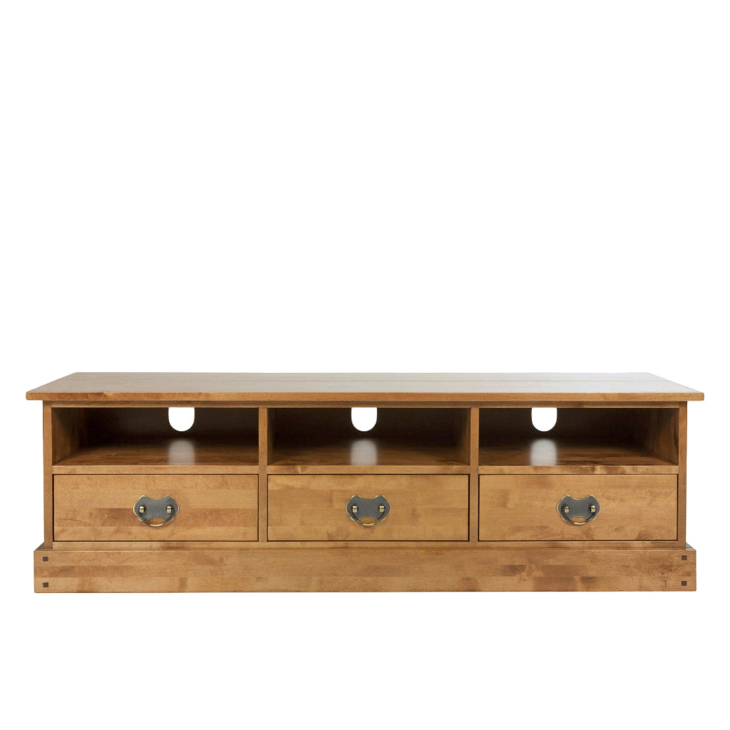 LAURA ASHLEY Garrat | 3-Drawer Wide TV Unit | Honey | Birch