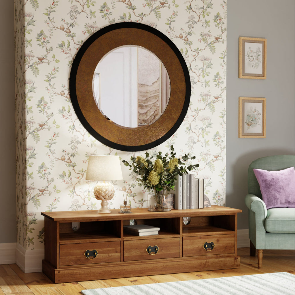 LAURA ASHLEY Garrat | 3-Drawer Wide TV Unit | Honey | Birch