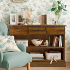 LAURA ASHLEY Garrat | 4-Drawer Console Table | Dark Chestnut | Birch
