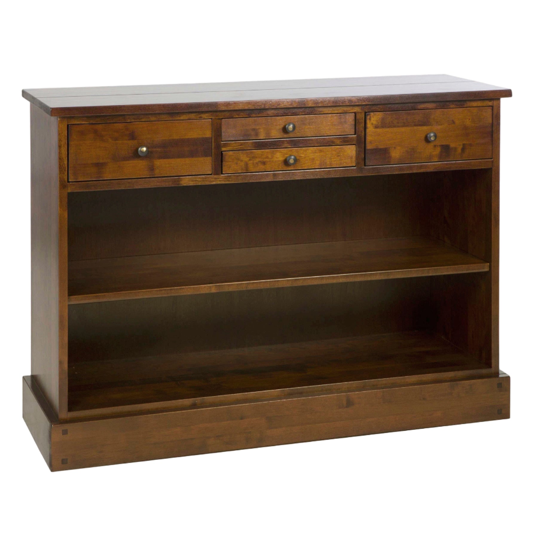 LAURA ASHLEY Garrat | 4-Drawer Console Table | Dark Chestnut | Birch